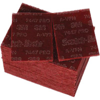 Scotch-Brite 7447 Hand Pads, Aluminum Oxide, 9" x 6", Very Fine Grit Action Paper