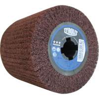 Tambour de conditionnement de surface Pro-Line, 4" dia. x 4" la, 3/4" Arbre, Grain Fin, Oxyde d'aluminium Action Paper