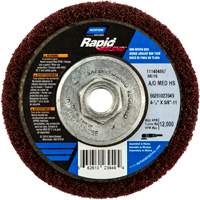 Rapid Blend Non-Woven Depressed Center Abrasive Disc, 4-1/2" Dia., 150-180 Grit, Aluminum Oxide Action Paper