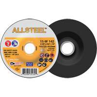 AllSteel Cut-Off Wheel, 4-1/2" x 3/64", 7/8" Arbor, Type 27, Aluminum Oxide, 13300 RPM Action Paper