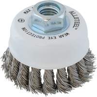 AllSteel Wire Brush, 3" Dia. x 5/8"-11 Arbor Action Paper