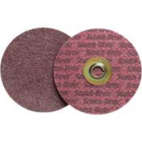 Disque de conditionnement de surface Scotch-Brite Roloc, 2" dia., Grain Moyen, Oxyde d'aluminium Action Paper