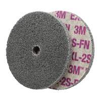 Scotch-Brite EXL Unitized Wheel, 6" x 1/4", 1/4" Arbor, Fine Grit, Aluminum Oxide/Ceramic/Zirconium Action Paper