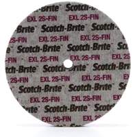 Scotch-Brite EXL Unitized Wheel, 6" x 1/4", 1/4" Arbor, Fine Grit, Silicon Carbide Action Paper