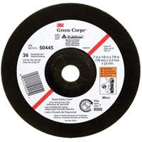 Green Corps Depressed Centre Wheel, 7" x 1/8", 7/8" Arbor, Ceramic, Type 27 Action Paper