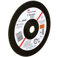 Green Corps Depressed Centre Wheel, 7" x 1/8", 7/8" Arbor, Ceramic, Type 27 Action Paper