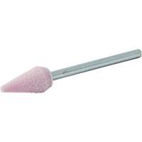 Vitrified Bond Mounted Point, B53, Aluminum Oxide, 5/16" Dia., 5/8" L, 80 Grit Action Paper