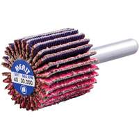 Mini-meule &agrave; lamelles mont&eacute;e sur tige, C&eacute;ramique d'alumine, Grain 40, 1" x 1" x 1/4" Action Paper