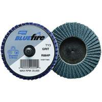 BlueFire&reg; R884P Plastic Flat Mini Flap Disc, 2" x Type 27, P80 Grit, Zirconia Alumina Action Paper