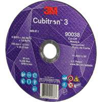 Cubitron 3 Cut-Off Wheel, 6" x 0.045", Type T27, Ceramic, 10200 RPM Action Paper