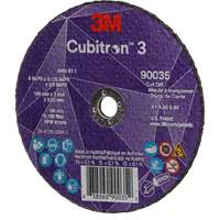 Cubitron 3 Cut-Off Wheel, 4" x 1/8", 3/8" Arbor, Type T1, Ceramic, 21000 RPM Action Paper