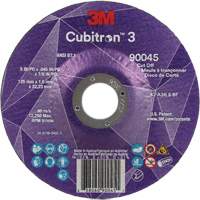 Cubitron™ 3 Cut-Off Wheel, 5" x 0.045", 7/8" Arbor, Type T27, Ceramic, 12250 RPM NY551 | Action Paper