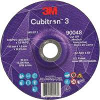Cubitron 3 Cut-Off Wheel, 6" x 0.045", 7/8" Arbor, Type T27, Ceramic, 10200 RPM Action Paper