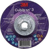 Cubitron 3 Cut-Off Wheel, 4-1/2" x 0.09", 5/8"-11 Arbor, Type T27, Ceramic, 13300 RPM Action Paper