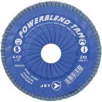 Powerblend TRM Trimmable Flap Disc, 4-1/2" x 7/8", Type 29, Z40 Grit, Zirconium Action Paper