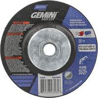 Gemini Grinding Wheel, 4-1/2" x 1/4", 5/8"-11 Arbor, Aluminum Oxide, Type 27 Action Paper