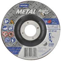 Metal RightCut Right Angle Cut-Off Wheel, 4-1/2" x 0.045", 7/8" Arbor, Type 27, Aluminum Oxide, 13580 RPM Action Paper
