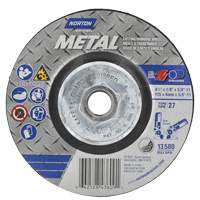 Metal Grinding & Cutting Wheel, 4-1/2" x 1/8", 5/8"-11 Arbor, Type 27, Aluminum Oxide Action Paper