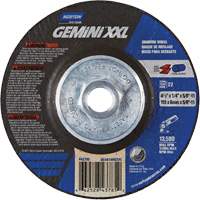Gemini XXL Grinding Wheel, 4-1/2" x 1/4", 5/8"-11 Arbor, Aluminum Oxide, Type 27 Action Paper