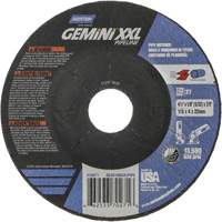 Gemini XXL Grinding & Cutting Wheel, 4-1/2" x 1/8", 7/8" Arbor, Type 27, Aluminum Oxide Action Paper