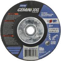 Gemini XXL Grinding & Cutting Wheel, 4-1/2" x 1/8", 5/8"-11 Arbor, Type 27, Aluminum Oxide Action Paper