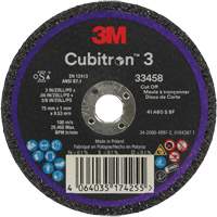 Cubitron 3 Cut-Off Wheel, 3" x 0.039", 3/8" Arbor, Ceramic Action Paper
