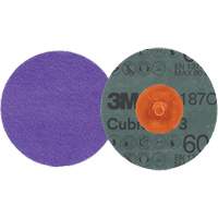 Cubitron 3 Roloc Fibre Disc, 2" Dia., 60+ Grit, Ceramic Action Paper
