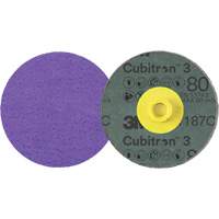 Disque en fibre Roloc Cubitron 3, 4" dia., Grain 80+, C&eacute;ramique Action Paper