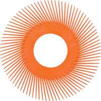 Brosse radiale en soies de pr&eacute;cision type C PN-RB sans adaptateur Scotch-Brite , C&eacute;ramique, Grain 80+, 7-5/8" dia. Action Paper