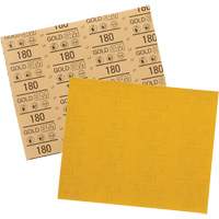Gold Abrasive Sheet 12545, 9" x 11", 180 Grit, Aluminum Oxide Action Paper
