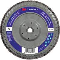 Cubitron 3 Conical  Flap Disc with Quick Change 1169F, 7" x 5/8"-11, Type T29, 40+ Grit, Ceramic Action Paper