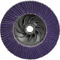 Cubitron 3 Conical  Flap Disc with Quick Change 1169F, 4-1/2" x 5/8"-11, Type T29, 80+ Grit, Ceramic Action Paper