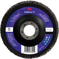 Cubitron 3 Flat Flap Disc 1169F, 4-1/2" x 7/8", Type T27, 40+ Grit, Ceramic Action Paper