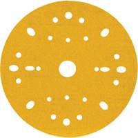 Hookit Gold Abrasive Disc, 6" Dia., 180 Grit, Aluminum Oxide, C-Weight Action Paper
