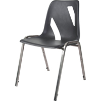 Stacking Chair, Vinyl, 31" High, 275 lbs. Capacity, Black Action Paper