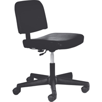 Steno Chairs, Vinyl, Black, 250 lbs. Capacity Action Paper