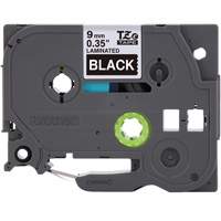 P-touch&reg; Labeling Systems, 9 mm x 314.96" or 8 m, White on Black Action Paper