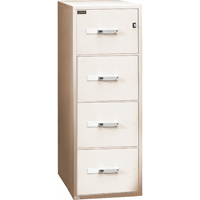 Fire Resistant Filing Cabinets, Steel, 4 Drawers, 19-3/4" W x 31" D x 54" H, Beige Action Paper
