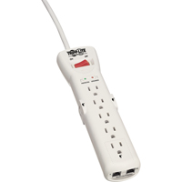 Protect-It Surge Suppressors, 7 Outlets, 2470 J, 1800 W, 7' Cord Action Paper
