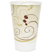 Disposable Cups, Paper, 12 oz., Multi-Colour Action Paper