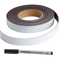 Write-On Magnetic Label, Magnetic, 600" L x 1" W Action Paper