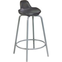 500 Series Stool, Sit/Stand, Adjustable, 18" - 26", Polyurethane Seat, Black Action Paper