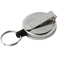 Original Self Retracting Reels #485-HDK, Chrome, 48" Cable, Belt Clip Attachment Action Paper