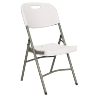 Folding Chairs, Polyethylene, White, 350 lbs. Weight Capacity Action Paper