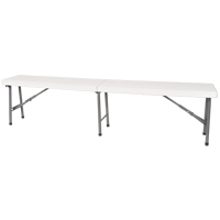 Folding Bench, Polyethylene, 72" L x 12" W x 17" H Action Paper