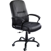 Serenity Big & Tall Chair, Leather, Black, 500 lbs. Capacity Action Paper