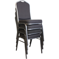 Stacking Chairs, Fabric, 37" High, 275 lbs. Capacity, Black Action Paper