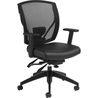 Multi-Tilter Arm Chairs, Vinyl, Black, 300 lbs. Capacity Action Paper