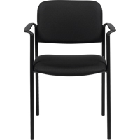 Stacking Chairs, Fabric, 32" High, 300 lbs. Capacity, Black Action Paper