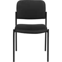 Armless Stacking Chairs, Fabric, 32" High, 300 lbs. Capacity, Black Action Paper